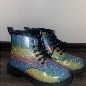 Sparkly Rainbow Kids Boots